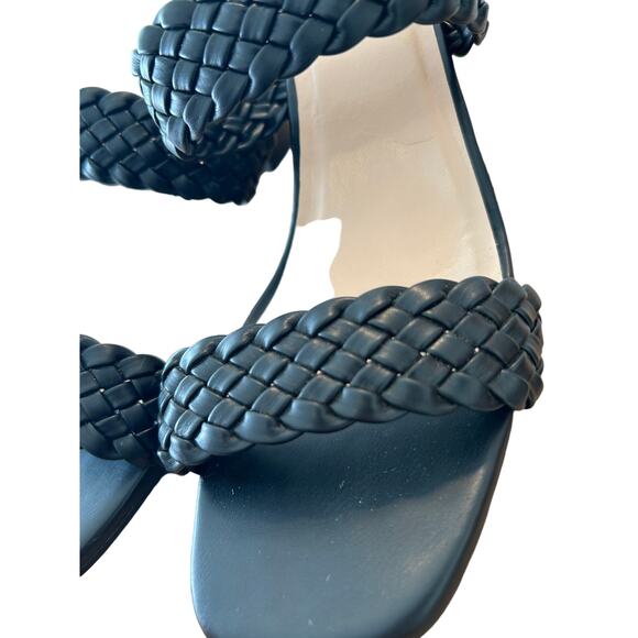 Levelle Women’s Aria Braided Two Strap Block Heel Sandals, Black, Size 10 - Picture 6 of 10
